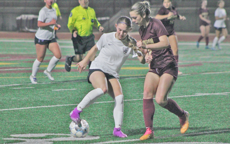 Aubree Brown picked up three goals for her Lumpkin team against Tallulah Falls.