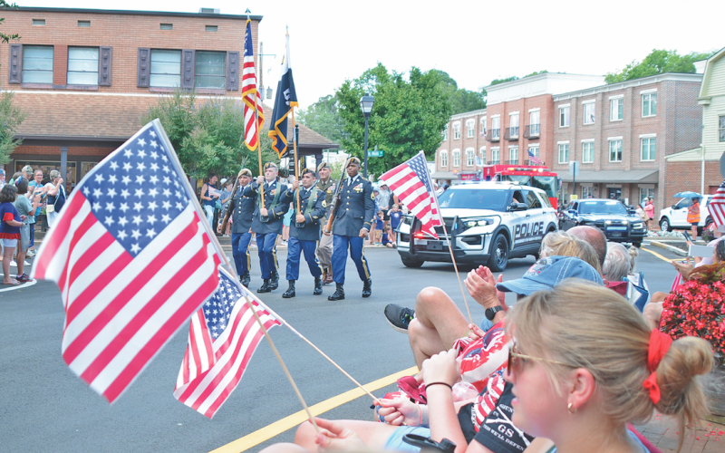 The annual Patriotic Parade brings big crowds to downtown Dahlonega. Visitors are encouraged to get there early to secure a good viewing location.