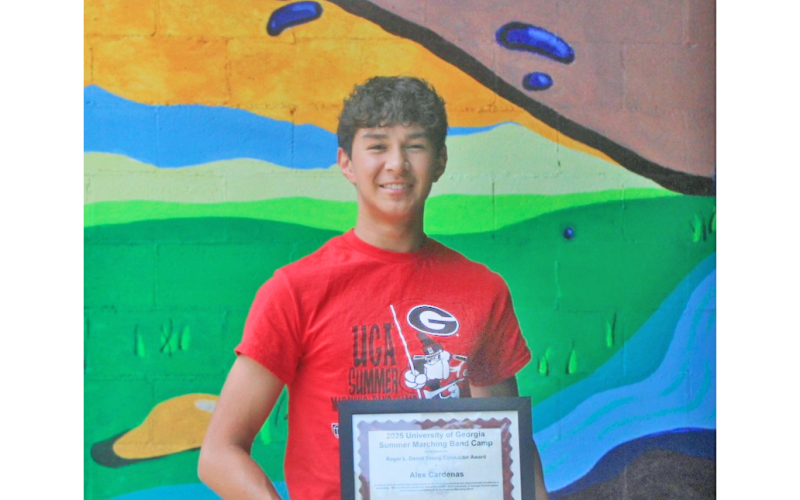 Alex Cardenas sets the gold standard at UGA Marching Band Camp, earning the Rueben L. Dancz Award.