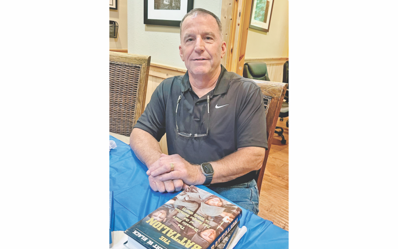 Tony Nunley, pictured at a local reception at Chestatee Real Estate in Dahlonega on June 23, is now officially a member of the U.S. Army Ranger Hall of Fame.