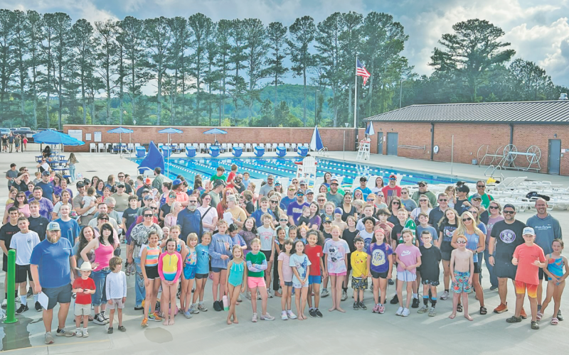 The Lumpkin County swim team had 115 athletes signup this season. This is the second season with over 100 swimmers. (Photo submitted to The Nugget)