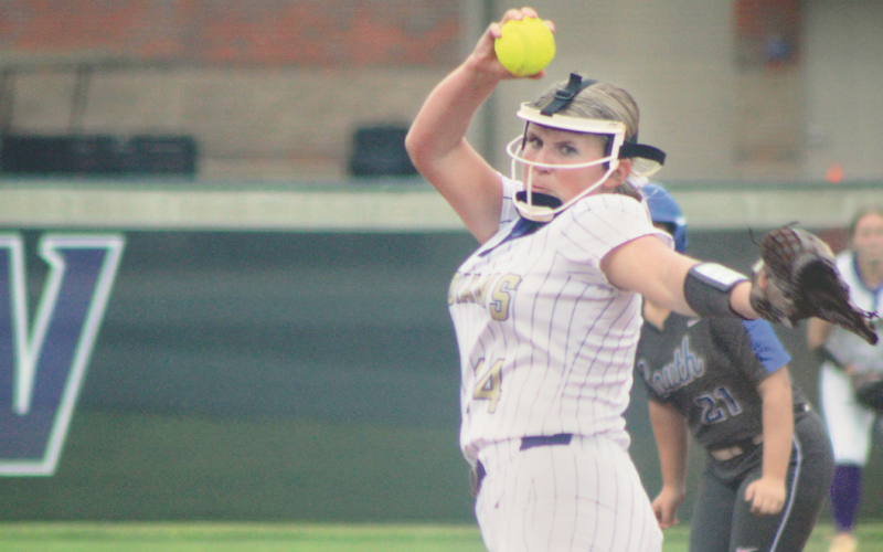 Riley Dyer threw her first varsity no-hitter against a tough Pickens County team.
