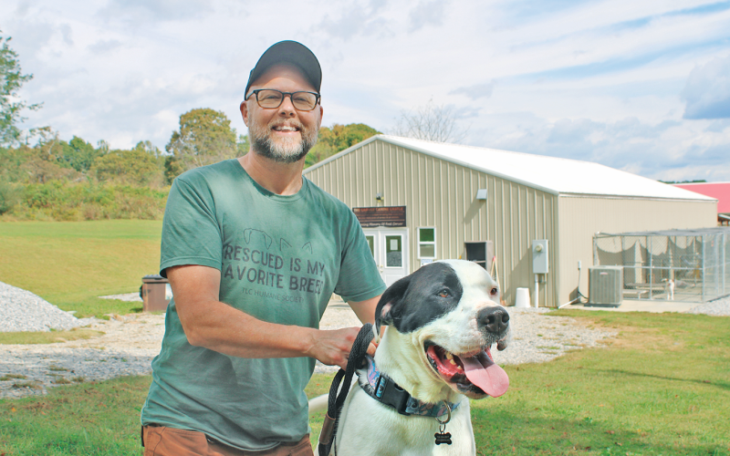 TLC Manager Sean Bailey will bring Yoshi and five other dogs for adoption to Hancock Park this Saturday from 11 a.m. to 3 p.m.