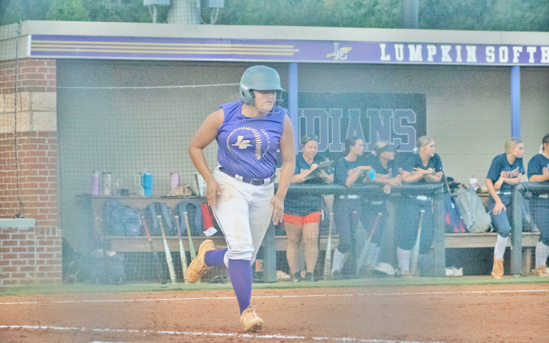 Carmen Herrera rounds the bases for the Lady Indians during a previous game.