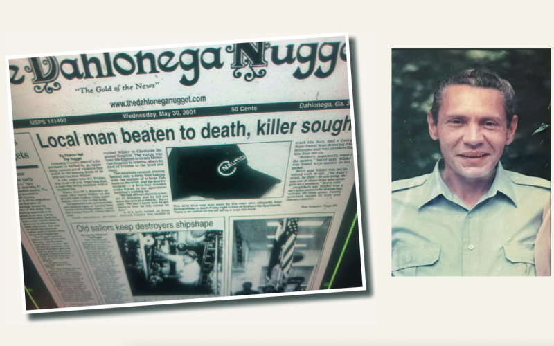 The murder of Herman Wilder was front page news in the May 30, 2001 edition of The Dahlonega Nugget.