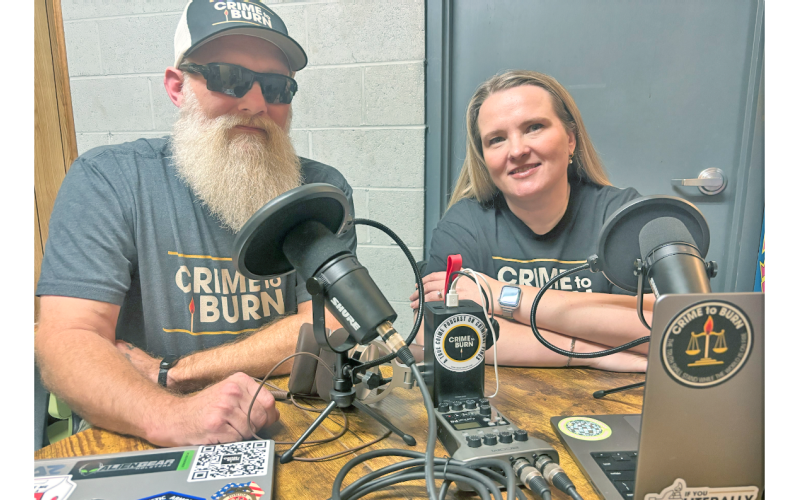 More and more listeners are catching on to Crime to Burn, a true crime podcast hosted by Dahlonega residents Leland Brand and April Musser.
