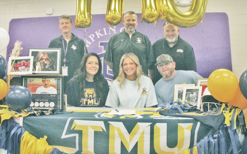 Lumpkin County softball standout Taylor Burton signs to play for Truett McConnell University.
