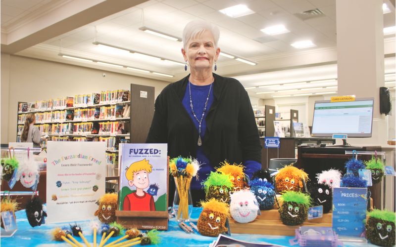 Dahlonega author C.L. Parker shared her first self-published book Fuzzed: My Guardian Angel is a Fuzzball during an Author Meet and Greet on December 8 at the local library.