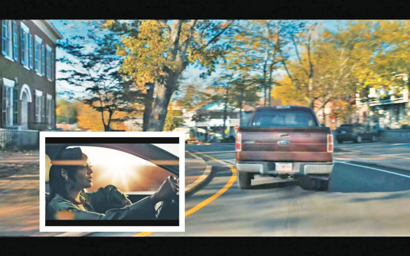 One of the opening scenes of His &amp; Hers centers on a fast moving pickup truck as it rolls through downtown Dahlonega.  LEFT: Tessa Thompson stars as a Dahlonega native in the recently released Netflix series.  (Courtesy of Discover Dahlonega Facebook page)