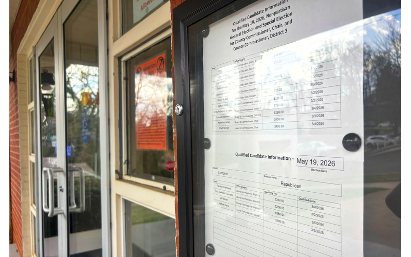 A list of qualified candidates was posted at the Lumpkin County Election &amp; Registration Office shortly after deadline last Friday.
