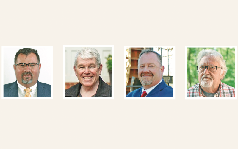 Pictured, from left, are Chris Dockery, Wayne Rowan, Doug Sherrill and Roger Smith, who are all vying for the state’s 9th House District.