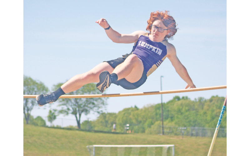 Aaron Ferragamo advanced to Sectionals following the boys pole vault event at White County High School.
