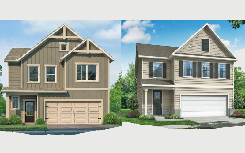 Images presented by Julie Sellers during the public hearing show sample exterior designs for the single-family detached units. “The intention is to really focus on neutral color palettes that are found in earth and really play into the location of Dahlonega,” she said.