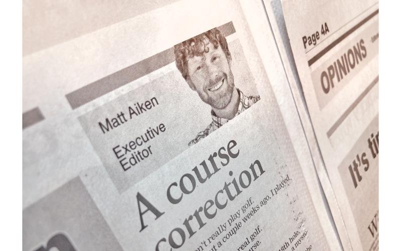 The Nugget’s Matt Aiken took a swing at conquering a nearby golf course along with family and friends.
