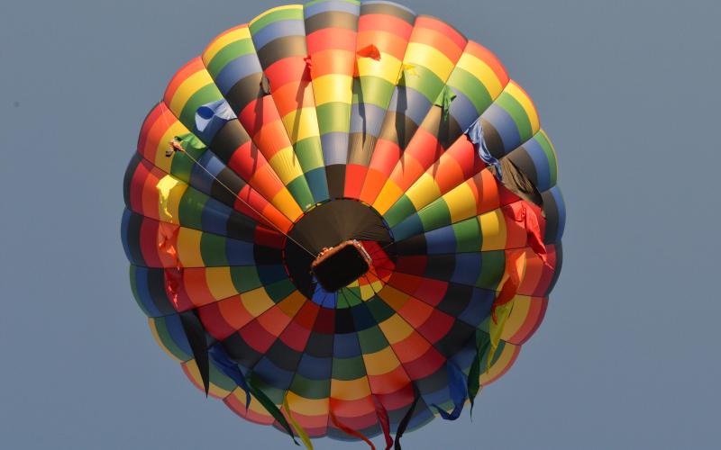 Stephanie Hill/ Hot air balloons rising over Alpine Helen are a popular summer sight in White County.