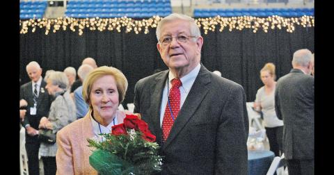 Rotary honored the Faulkners for contributions to their community.