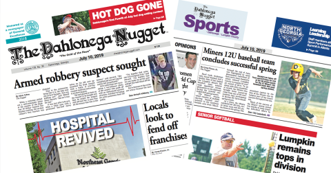 THE JULY 10 EDITION OF THE DAHLONEGA NUGGET IS OUT NOW. CHECK OUT THIS WEEK'S ARTICLES