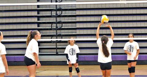Along with drill stations, campers taking part in the LCHS Volleyball Camp were able to use what they learned from the LCHS coaching staff and LCHS players in game situations.