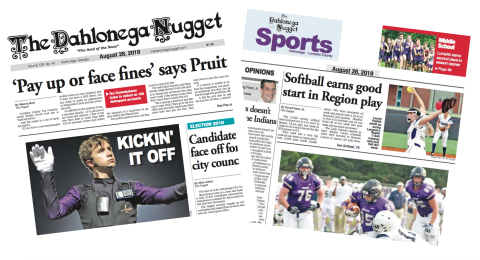 THE AUGUST 28 EDITION OF THE DAHLONEGA NUGGET IS OUT NOW. CHECK OUT THIS WEEK'S ARTICLES