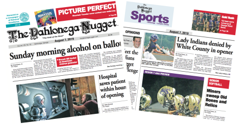 THE AUGUST 7 EDITION OF THE DAHLONEGA NUGGET IS OUT NOW. CHECK OUT THIS WEEK'S ARTICLES