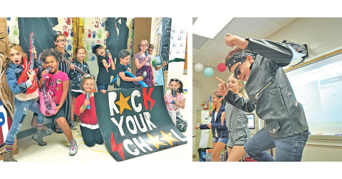 Blackburn Elementary students give their best rockstar performances during the recent Rock Your School Day.