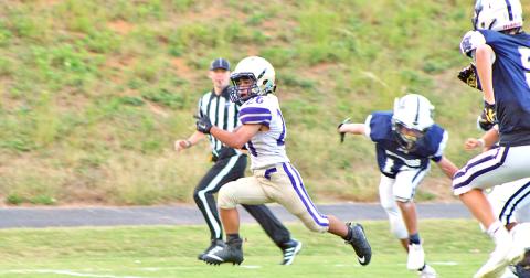 LCMS running back Jonathan Castillo breaks free to score one of his two touchdowns versus White County. 