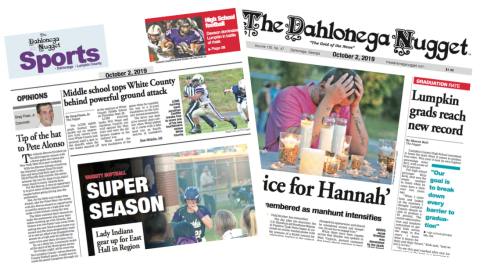 THE OCTOBER 2 EDITION OF THE DAHLONEGA NUGGET IS OUT NOW. CHECK OUT THIS WEEK'S ARTICLES