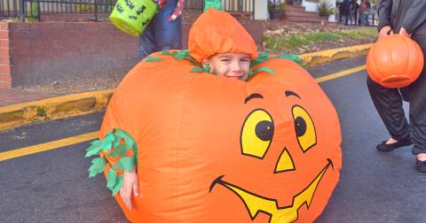 Eli Turk had a spooktacular time at last year's downtown trick-or-treat fest in Dahlonega.