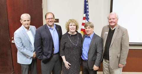 City council candidates, from left, Dewey Moye, Tony Owens, JoAnne Taylor, Johnny Ariemma and Ron Larson.