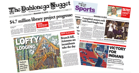 THE NOVEMBER 13 EDITION OF THE DAHLONEGA NUGGET IS OUT NOW. CHECK OUT THIS WEEK'S ARTICLES