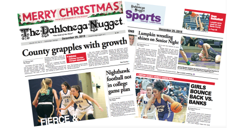 THE DECEMBER 25 EDITION OF THE DAHLONEGA NUGGET IS OUT NOW. CHECK OUT THIS WEEK'S ARTICLES