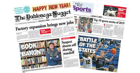 THE JANUARY 1 EDITION OF THE DAHLONEGA NUGGET IS OUT NOW. CHECK OUT THIS WEEK'S ARTICLES