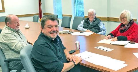 Members of the Lumpkin County Public Building Authority (from left) Daniel Harding, Chairman Frank Youngblood, Jim Curtis and Ruth Bohac voted to release $1,993,000 to the Board of Commissioners to help pay for the new library and Parks & Rec’s use.