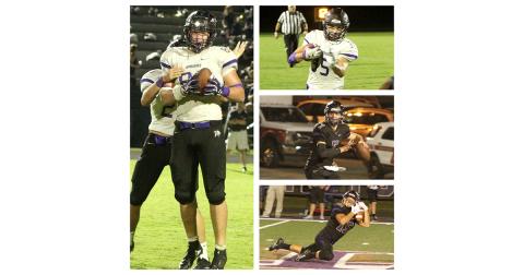 Pictured (clockwise from left) LCHS seniors Aaron Hopkins, BoJack Dowdy, Tucker Kirk and Trey Wilkes were among eight Indian players to be named to the Region 7-AAA All-Region teams for their performances in the 2019 season.
