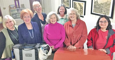 Among the events at the American Legion Post 239 Bazaar Saturday is a rummage sale, silent auction and dinner, all to support Side By Side. Legion Auxillary members (from left) Liz Neitzke, Amy a Stetson, Marilyn Kirkover, Mary Vindish, Nancy Southerland, Barbara and Venessa Bosanko have been gathering and preparing items for weeks. The all day Bazaar takes place at the Legion Hall off Morrison Moore Parkway.