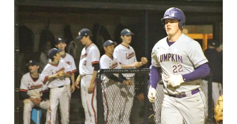 Harris Taylor trots towards home plate after crushing a solo home run against the Lakeview Lions last week.