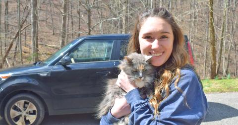 Dahlonega resident Skyler Alexander went on an emergency road-trip in order to track down her lost cat Pepper.