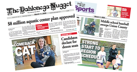 THE MARCH 11 EDITION OF THE DAHLONEGA NUGGET IS OUT NOW. CHECK OUT THIS WEEK'S ARTICLES
