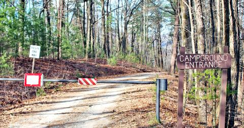 The campground gates at Dockery Lake were closed on March 21, after the USDA Forest Service shutdown all campgrounds and group recreation areas in the Chattahoochee-Oconee National Forest due to concerns over the spread of the coronavirus.