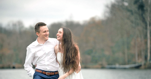 It wasn’t easy but Trey and Brittany Greer found a way to get married in the midst of a pandemic by shifting their plans and taking their ceremony to Facebook Live. (Photo by Bethany O'Bryant Photography)