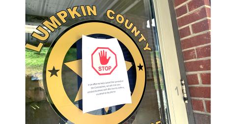 The Lumpkin County Sheriff's Office is currently closed to foot traffic as part of coronavirus precautions.