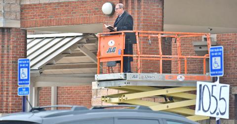 Steve Schofield, senior pastor at Dahlonega United Methodist Church, said he felt it was necessary to do something special this Easter since his congregation can't gather under normal circumstances. (Photo by Matt Aiken)