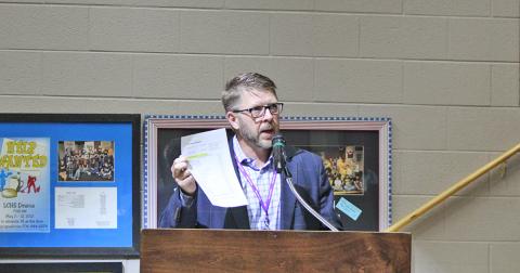 Shannon Christian presents the tentative budget for 2021 at the Board of Education meeting on Monday, July 13. The budget will be up for public review at two meetings, today at 6 p.m. and Thursday, July 30 at 12 p.m.
