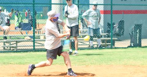 Who is that masked man? Wayne “Got Em” Gaddis helped the LC Miners split their league doubleheader with the Hendersonville Sluggers last week to keep the team in the top spot in the league standings. Gaddis went 5-for-6 with five RBIS in the two-game set.