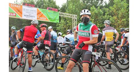 When asked about the masked start, implemented as a safety precaution as a result of COVID-19, Three Gap Fifty rider Anthony Murrell said "wearing a mask is the least you can do in this fight."
