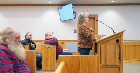 Tommy Rainey and JoAnne Taylor spoke on opposing sides of Rainey's proposed flea market during a March Lumpkin County Board of Commissioners public hearing regarding the flea market's SLUA. The board voted 3-1, siding with Taylor and disapproving Rainey's SLUA request.