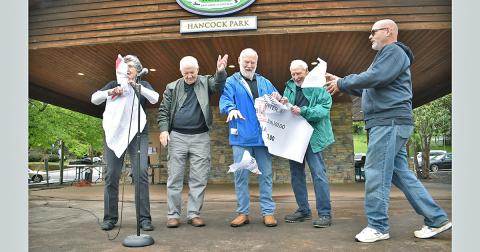 Pictured (from left) are: Board Chair Ivana Pelnar-Zaiko, Tim Quigley, Chair Emeritus Hal Williams, Treasurer Bill Poole and Chris Andrus.