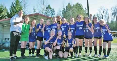 The Lumpkin County Middle School Girls soccer team took home the Mountain League Championship on March 29 with a 1-0 win over Dawson County Middle School.