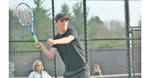 LCHS Senior Jared Hoch provided a leadership role for the Indians through his play on the court as No. 1 singles as well as in the way he cheered on his teammates from the sidelines.