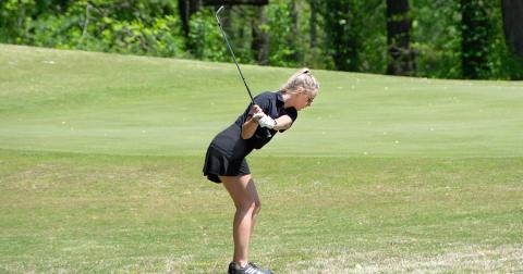 LCHS Senior Sarah Hunsinger finished her golf career strong, leading the Indians with a team low 110 in the Area Tournament, which landed her 14th overall.